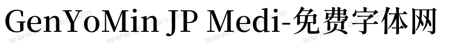 GenYoMin JP Medi字体转换